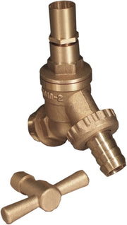 ½-inch lockshield hose union bib tap with key