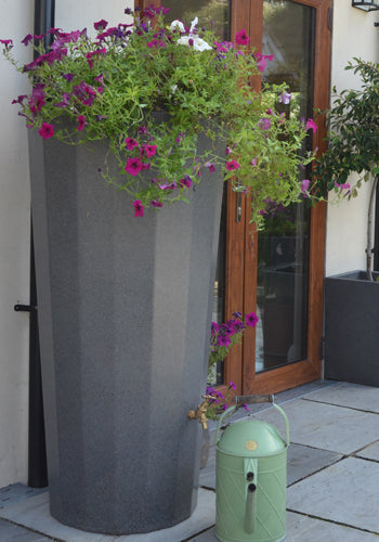Ecosure Metropolitan 255L Water Butt Planter - Millstone Grit