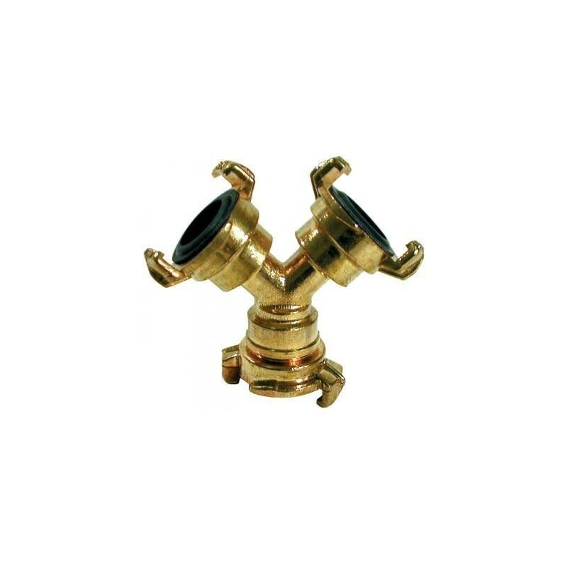 GEKA Brass 3-Way Y Quick Coupler