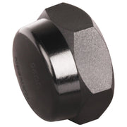 Black female BSPT hex screw cap