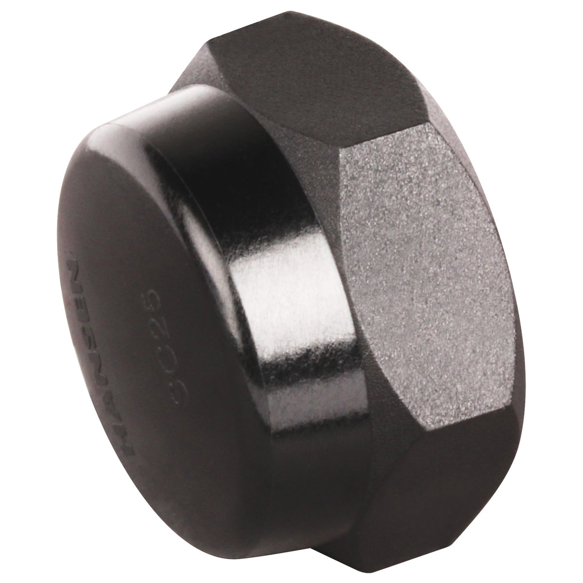 Black female BSPT hex screw cap