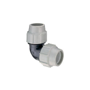 Plasson 90-degree compression elbow for PE water pipe