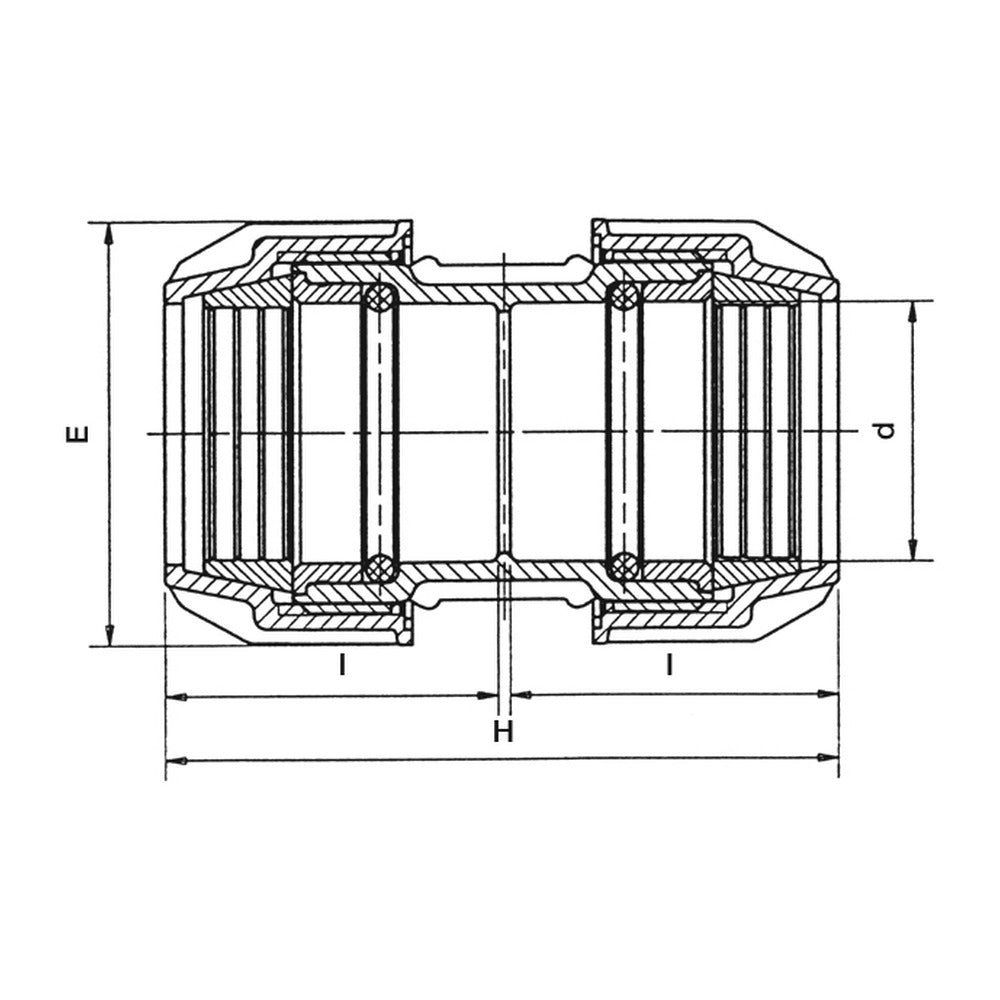 Plasson Agri-Fit Silver Line coupler dimensional drawing