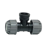 Plasson Agri-Fit Silver Line PN10 tee with female threaded offtake