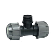 Plasson Agri-Fit Silver Line PN10 tee with male threaded offtake