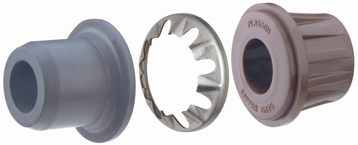 Plasson conversion set for connecting copper pipe