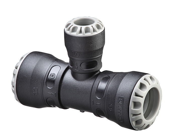 PLASSON Series 1 push-fit reducing tee