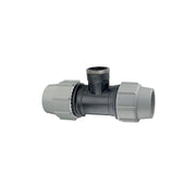Plasson 90-degree slip tee with female threaded branch for PE pipe