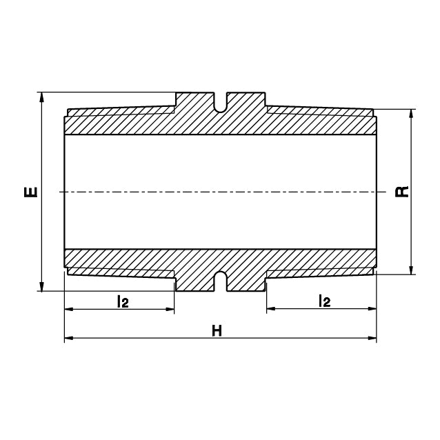 PLASSON threaded nipple technical drawing