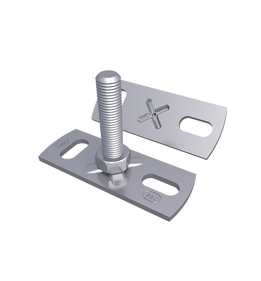 M10 male wall plate for rubber-lined pipe clamps