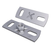M8/M10 female wall plate for rubber-lined pipe clamps